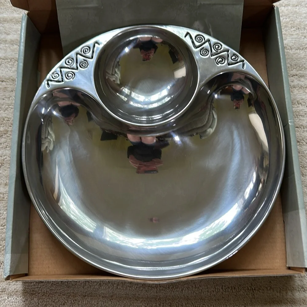 NWB Wilton Armetale Serveware Reggae Small Chip & Dip Set #820194